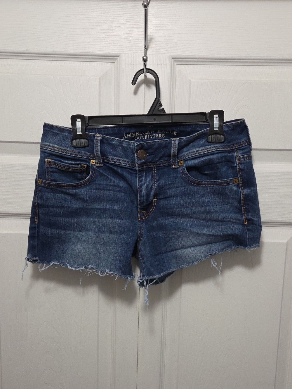 American Eagle Outfitters Size 10 Dark Blue Denim Jean Shorts